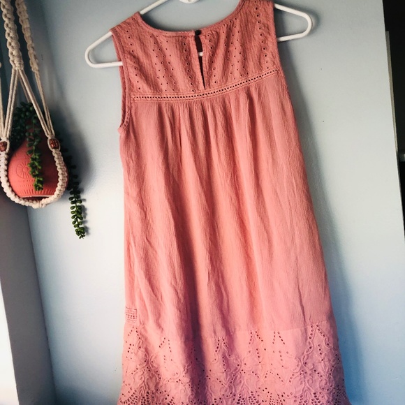 Pink Sleeveless Mini Dress Lace Detail Barbiecore - Picture 3 of 6
